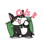 座布団を背中に担いだねこスタンプ♪（個別スタンプ：14）