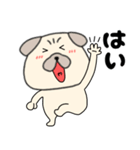 【始まりと終わり】パグ犬のぱーちゃん82（個別スタンプ：1）