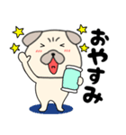 【始まりと終わり】パグ犬のぱーちゃん82（個別スタンプ：4）