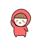 推し活ちゃん ～赤色シンプル編～（個別スタンプ：9）