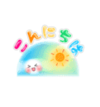 Smile＆Smile！ 友達用☆挨拶☆デカ文字（個別スタンプ：3）