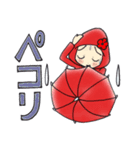 ひま子ちゃん682 大人の雨女子スタンプ。（個別スタンプ：34）