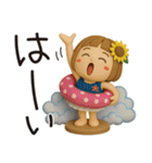 はな子✿3Dちびドールver.（夏）（個別スタンプ：3）