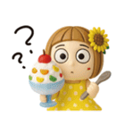 はな子✿3Dちびドールver.（夏）（個別スタンプ：15）