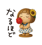 はな子✿3Dちびドールver.（夏）（個別スタンプ：21）