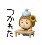 はな子✿3Dちびドールver.（夏）（個別スタンプ：28）
