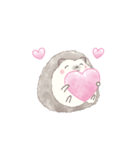 ハリネズミと推し活*ピンク（個別スタンプ：4）