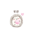 ハリネズミと推し活*ピンク（個別スタンプ：16）