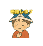 端午の節句(かぶとを被った少年)（個別スタンプ：27）