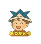 端午の節句(かぶとを被った少年)（個別スタンプ：28）