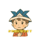 端午の節句(かぶとを被った少年)（個別スタンプ：29）
