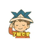 端午の節句(かぶとを被った少年)（個別スタンプ：31）