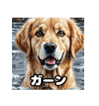 表情豊かなゴールデンレトリーバースタンプ（個別スタンプ：40）