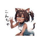 スポーツキャットちゃん チャイナVer（個別スタンプ：3）