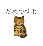 レトロ民芸風ねこ（個別スタンプ：3）