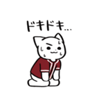 野球ねこ応援団・えんじ色チームVer.（個別スタンプ：21）