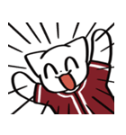 野球ねこ応援団・えんじ色チームVer.（個別スタンプ：37）