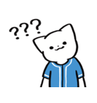 野球ねこ応援団・水色チームVer.（個別スタンプ：35）