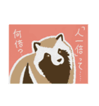 狸・狐イラスト（絵柄ごちゃ混ぜ）（個別スタンプ：1）