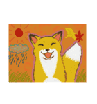 狸・狐イラスト（絵柄ごちゃ混ぜ）（個別スタンプ：12）