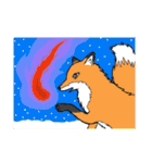 狸・狐イラスト（絵柄ごちゃ混ぜ）（個別スタンプ：16）
