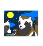 狸・狐イラスト（絵柄ごちゃ混ぜ）（個別スタンプ：17）