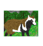狸・狐イラスト（絵柄ごちゃ混ぜ）（個別スタンプ：21）