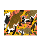 狸・狐イラスト（絵柄ごちゃ混ぜ）（個別スタンプ：22）