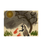 狸・狐イラスト（絵柄ごちゃ混ぜ）（個別スタンプ：23）