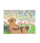 狸・狐イラスト（絵柄ごちゃ混ぜ）（個別スタンプ：24）