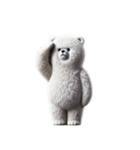 リアル脱力系 白クマファミリー2（個別スタンプ：3）