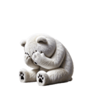 リアル脱力系 白クマファミリー2（個別スタンプ：6）