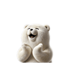 リアル脱力系 白クマファミリー2（個別スタンプ：8）