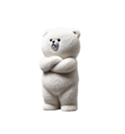 リアル脱力系 白クマファミリー2（個別スタンプ：16）