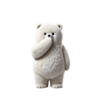 リアル脱力系 白クマファミリー2（個別スタンプ：19）