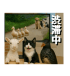 仲良し三匹、ニュースキャスター編（個別スタンプ：34）