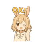 でっかく可愛い♡ウサ娘BIGスタンプ（個別スタンプ：2）