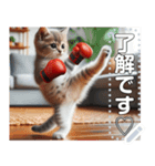 ねこキックボクシング（個別スタンプ：1）