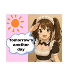 萌え系メイドが英語で激励。名言、慣用表現（個別スタンプ：23）