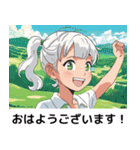可愛いゴルフ女子のゆるっと日常スタンプ（個別スタンプ：2）