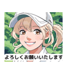 可愛いゴルフ女子のゆるっと日常スタンプ（個別スタンプ：3）