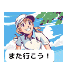 可愛いゴルフ女子のゆるっと日常スタンプ（個別スタンプ：24）