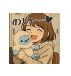 ほさかなお＆イエティ（個別スタンプ：1）