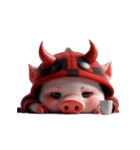 悪魔ピンクブタは働きたくない（個別スタンプ：1）