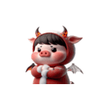 悪魔ピンクブタは働きたくない（個別スタンプ：6）