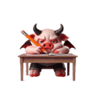 悪魔ピンクブタは働きたくない（個別スタンプ：22）