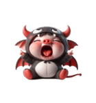 悪魔ピンクブタは働きたくない（個別スタンプ：24）