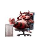 悪魔ピンクブタは働きたくない（個別スタンプ：26）