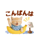 ▶元気に動く癒しにゃんこの敬語スタンプ（個別スタンプ：10）