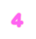 3-3薄枠ひらがな(ピンク)アレンジ用平仮名（個別スタンプ：17）